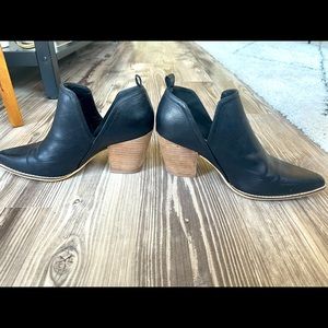 Black Pointed Toe Ankle Boots - Size 9